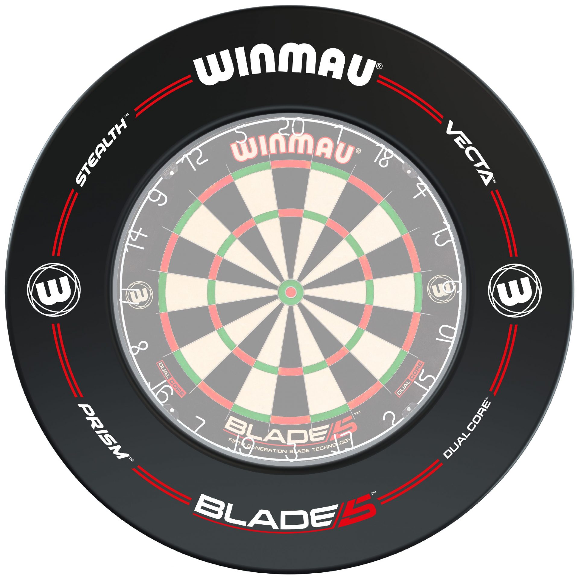 Winmau Professional Extreme Dartboard Surround with Printed Winmau Logo in Black 